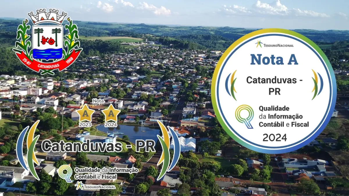 Pelo segundo ano consecutivo, Catanduvas recebe NOTA A de Qualidade da Informação Contábil e Fiscal
