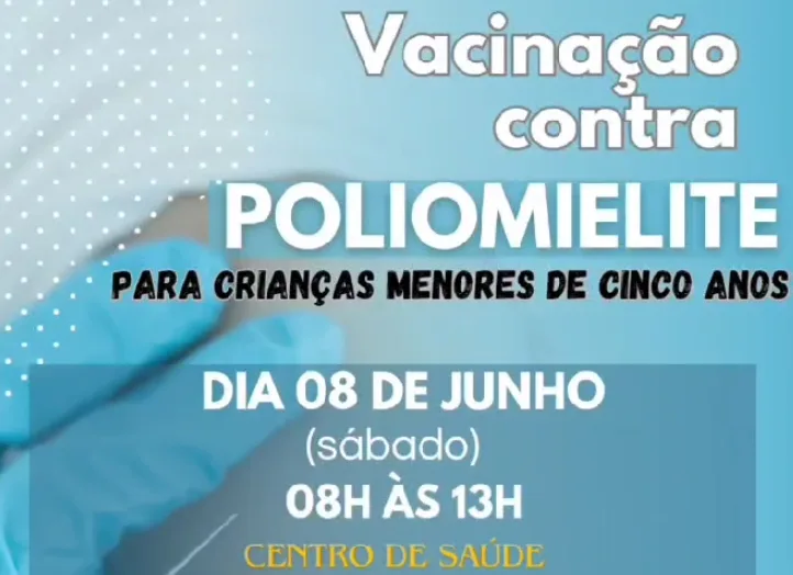 Campanha de vacinação contra Poliomielite para crianças menores de cinco anos