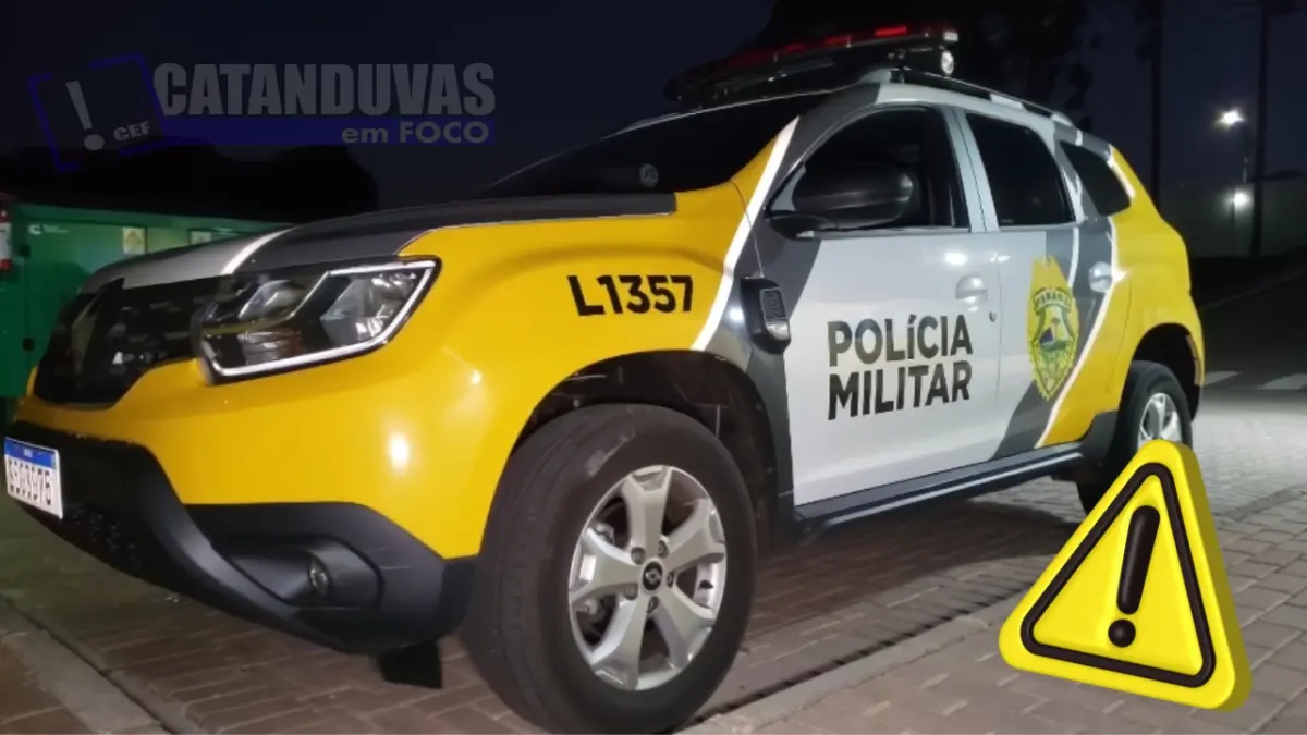 Após fugir da polícia, condutor abandona motocicleta em praça de Catanduvas Após fugir da polícia, condutor abandona motocicleta em praça de Catanduvas