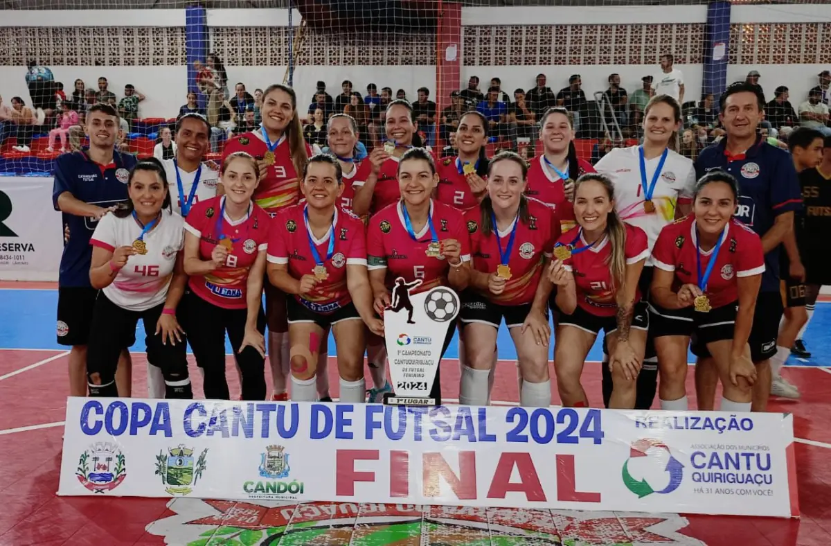 Catanduvas vence Candói por 2 a 0 e conquista a Copa Cantu de Futsal Feminino 2024 Catanduvas vence Candói por 2 a 0 e conquista a Copa Cantu de Futsal Feminino 2024