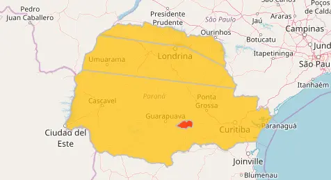 Alerta de tempestade em todo o Paraná neste sábado (25) Alerta de tempestade em todo o Paraná neste sábado (25)