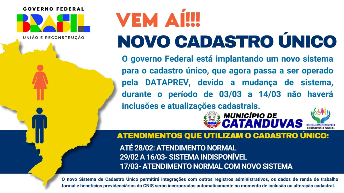 O Novo Cadastro Único vem aí!!!