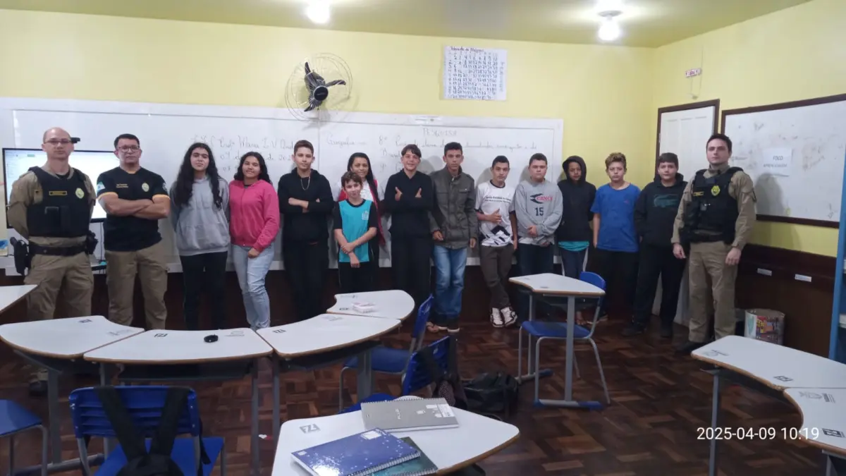 Polícia Militar de Catanduvas promove palestra educativa sobre drogas para alunos do Distrito de Ibiracema