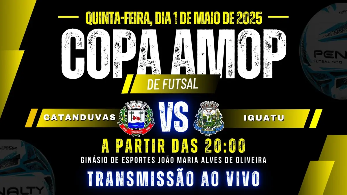 Catanduvas encara Iguatu na segunda rodada da Copa AMOP de Futsal