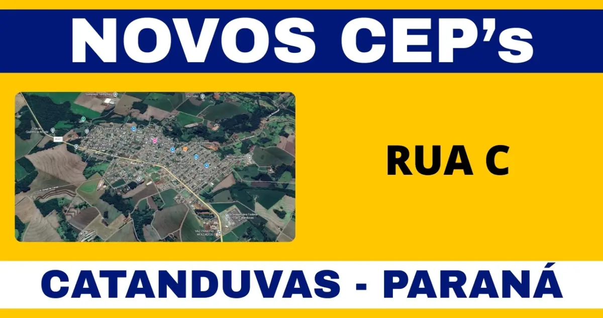 Conheça o novo CEP da Rua C em Catanduvas