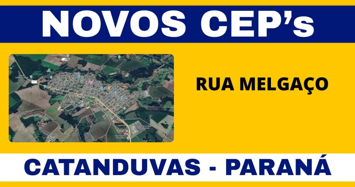 Conheça os novos CEPs da Rua Melgaço em Catanduvas
