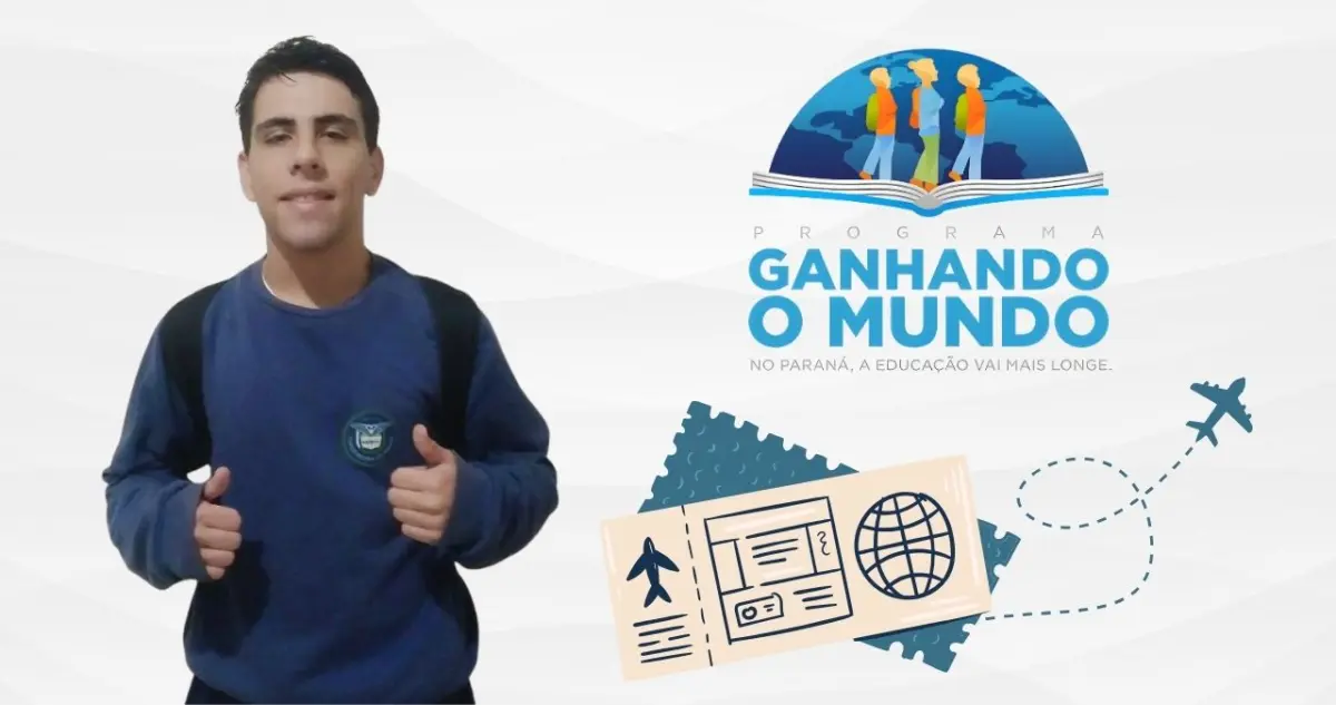 Herondi Francisco Lemos Neto é mais um aluno de Catanduvas selecionado para o programa Ganhando o Mundo 2026