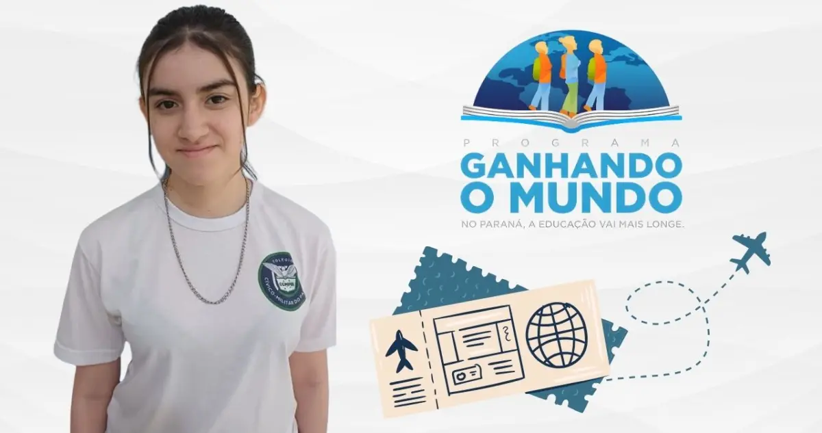 Nicolly Eloise Ferreira Fortuna é mais uma aluna de Catanduvas selecionada para o programa Ganhando o Mundo 2026