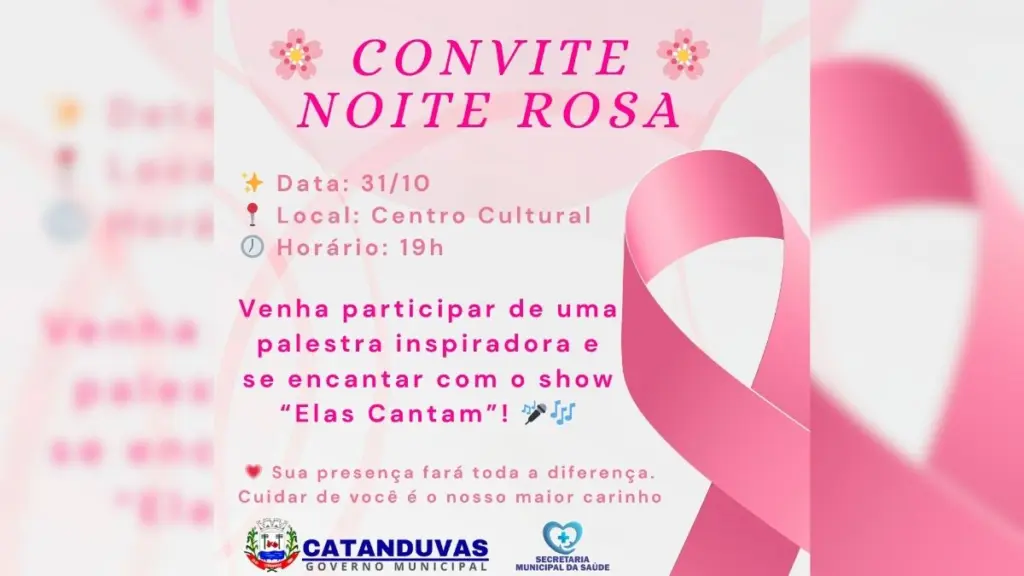 Noite Rosa promete emoção e inspiração em Catanduvas