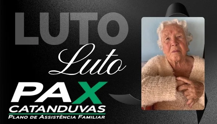 Nota de Falecimento: Pax Catanduvas comunica o falecimento da senhora Anair Antunes de Souza