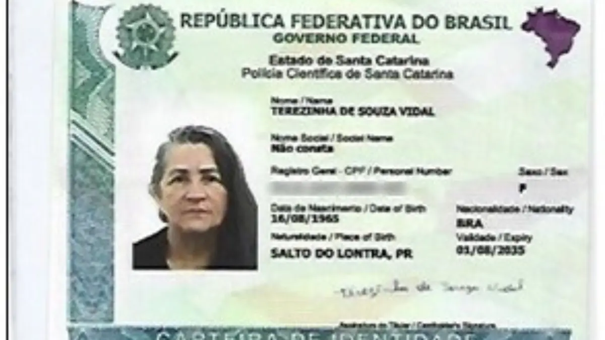 RG em nome de Terezinha de Souza Vidal foi encontrado na rodoviária de Catanduvas