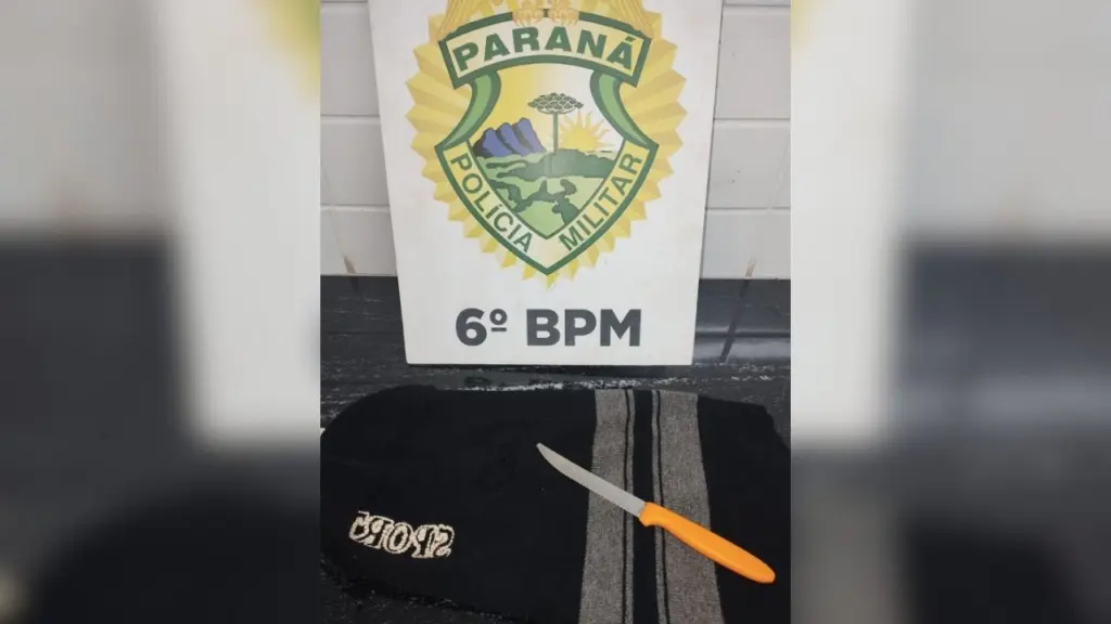 Homem mascarado avança contra policiais em Catanduvas e acaba preso