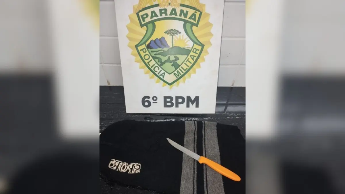 Homem mascarado avança contra policiais em Catanduvas e acaba preso