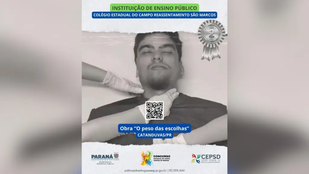 Alunos do Colégio São Marcos ficam em 2° lugar em Concurso Estadual sobre o enfrentamento contra as drogas