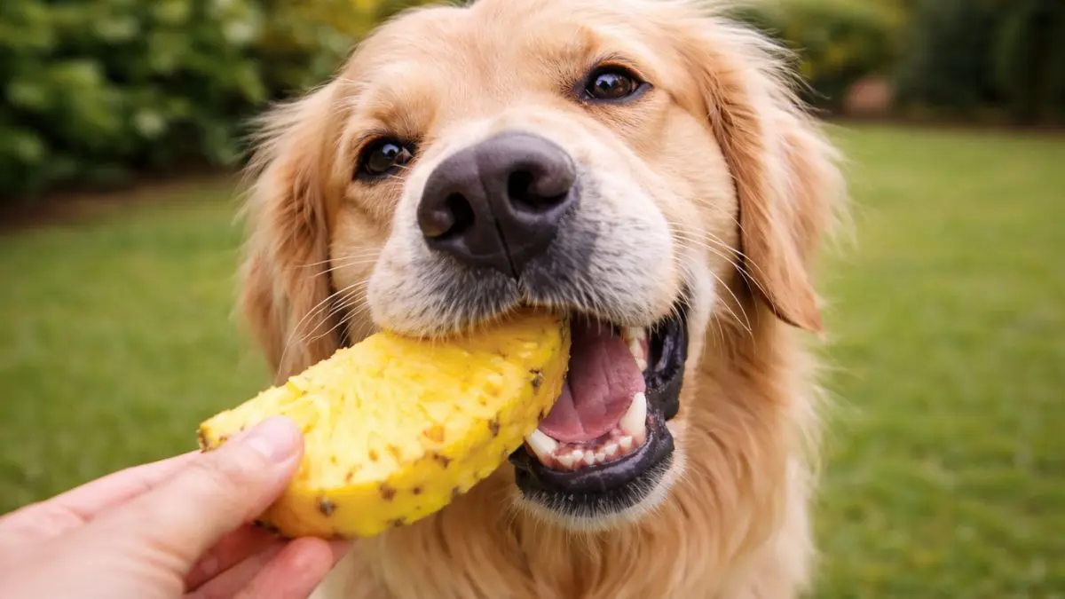 Cachorro pode comer abacaxi mas excesso traz riscos graves Cachorro pode comer abacaxi mas excesso traz riscos graves