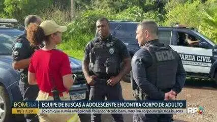 Guarda encontra corpo de adulto em Sarandi (PR) durante busca por adolescente desaparecido com síndrome de Down Guarda encontra corpo de adulto em Sarandi (PR) durante busca por adolescente desaparecido com síndrome de Down