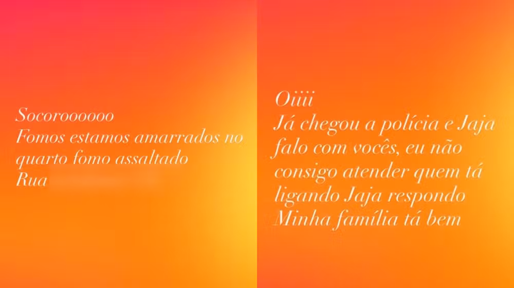 Família usa Stories do Instagram para pedir socorro durante assalto em Cascavel e seguidores salvam reféns acionando a PM Família usa Stories do Instagram para pedir socorro durante assalto em Cascavel e seguidores salvam reféns acionando a PM